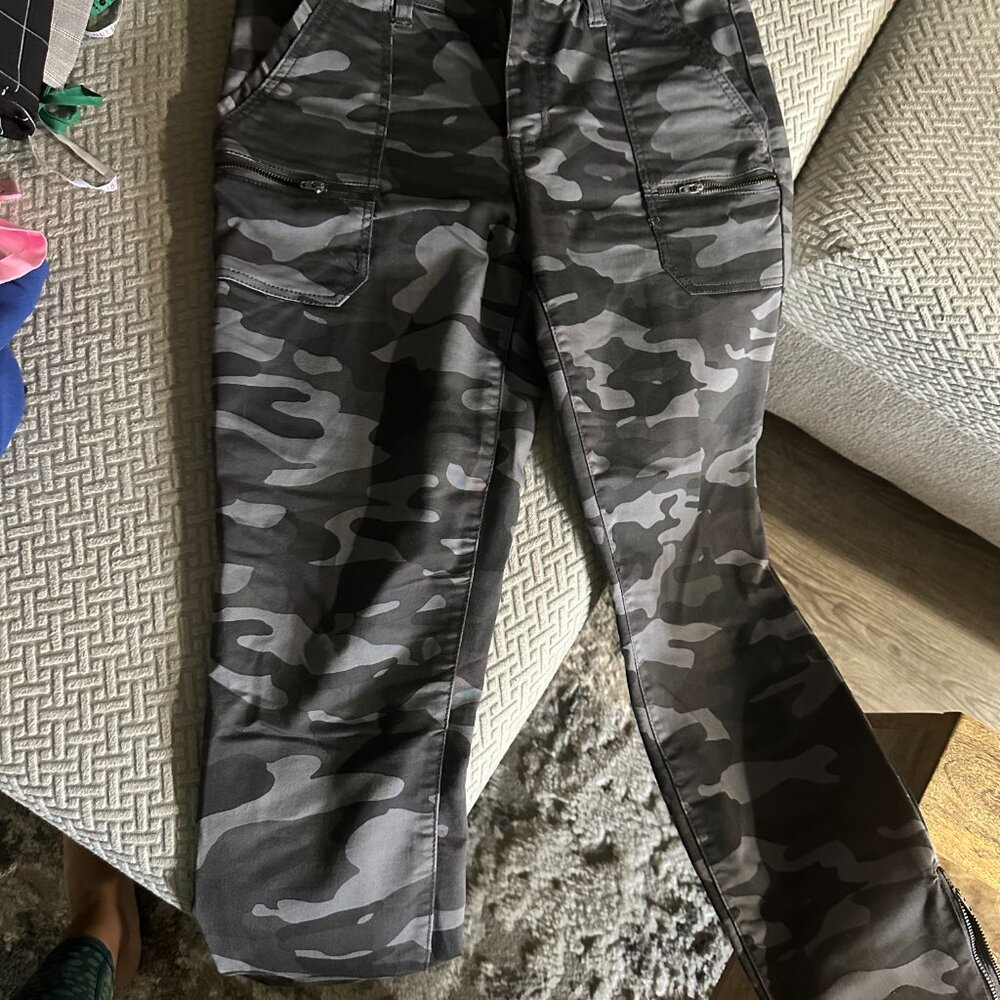 Grey Camo Cargo Pants size 8